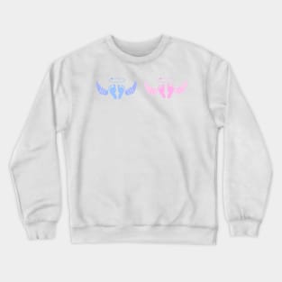 Twin baby. Baby boy baby girl angels wings Crewneck Sweatshirt